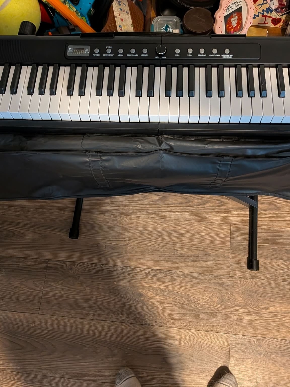 Source Unknown Black Digital Portable Keyboard with Built-in Controls